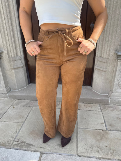Fall Vibing Suede Pants