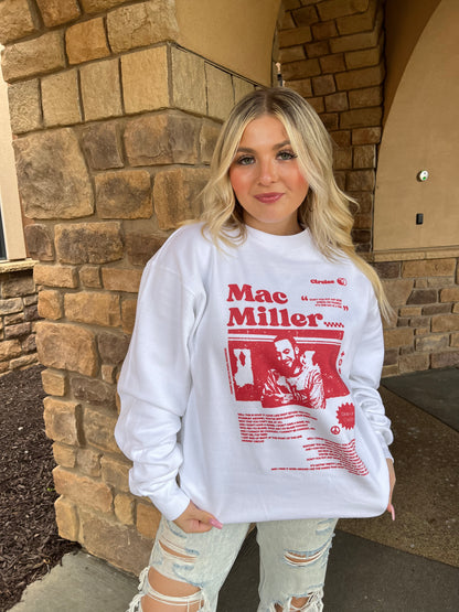 Circles Mac Miller Sweatshirt in White