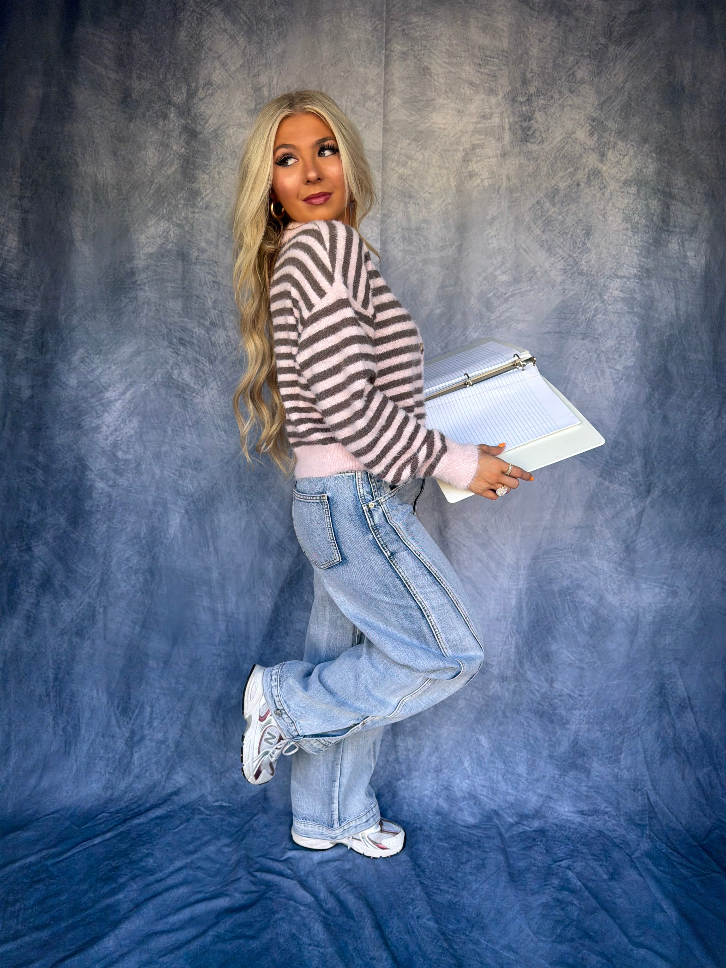 Sugar Sugar Stripe Barrel Jeans