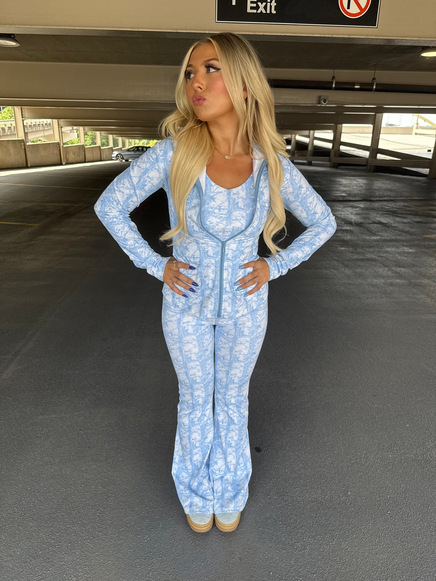 Happy Camp3r Blue Camo Zip-Up