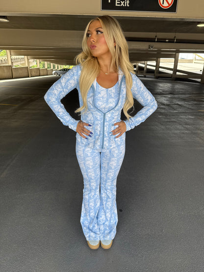 Happy Camp3r Blue Camo Zip-Up