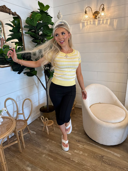 Buttermilk Striped S/S