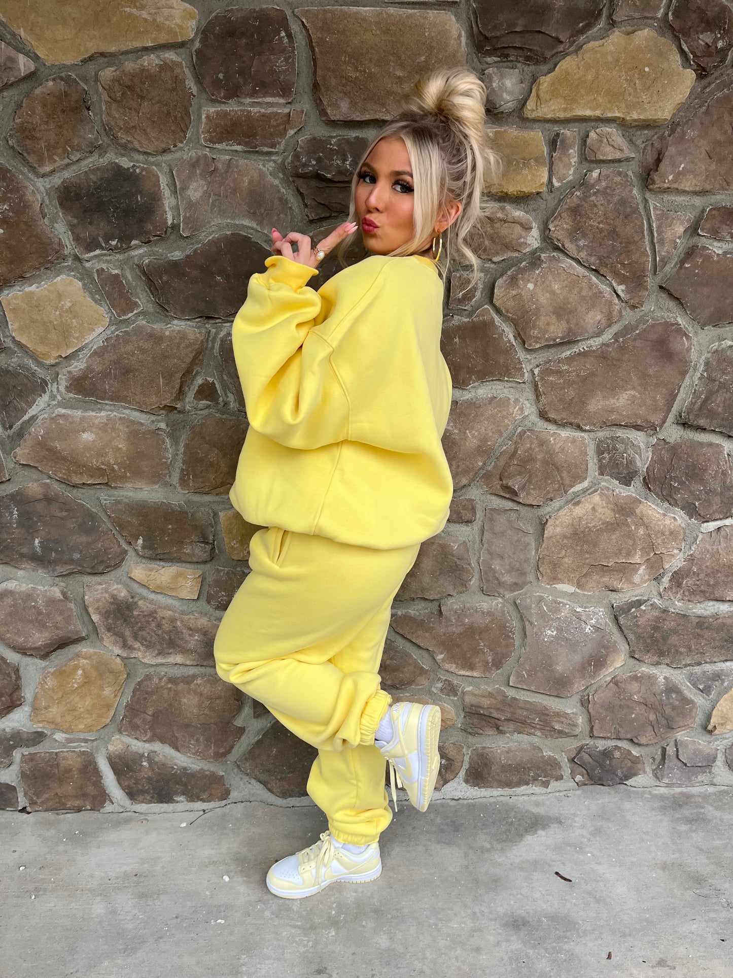 So Fetch Oversized Pullover in Yellow