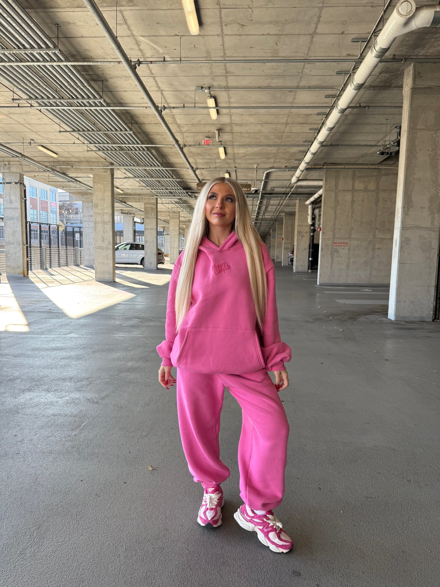 Happy Camp3r Puff Series Barbie Pink Hoodie