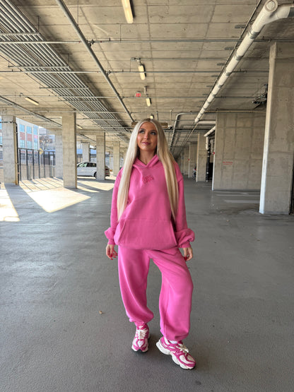 Happy Camp3r Puff Series Barbie Pink Hoodie