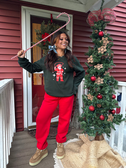 Santa, I Want A Cowboy Crewneck