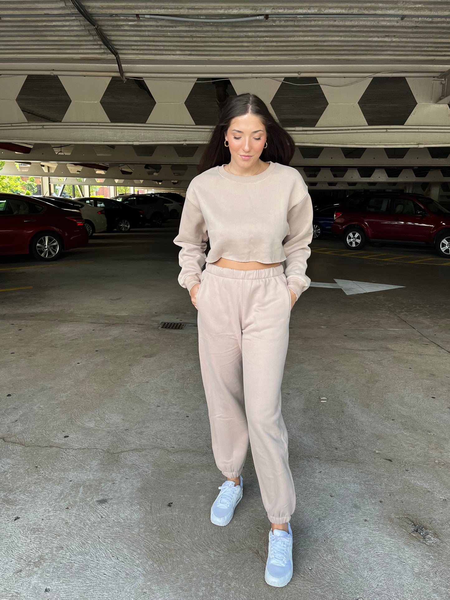 So Fetch Cropped Pullover in Taupe