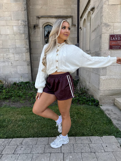 Well Rounded Cable Cardi in Ivory