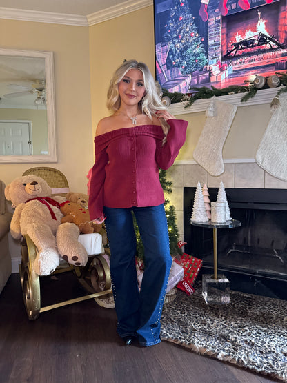 Studded Belle Denim in Dark