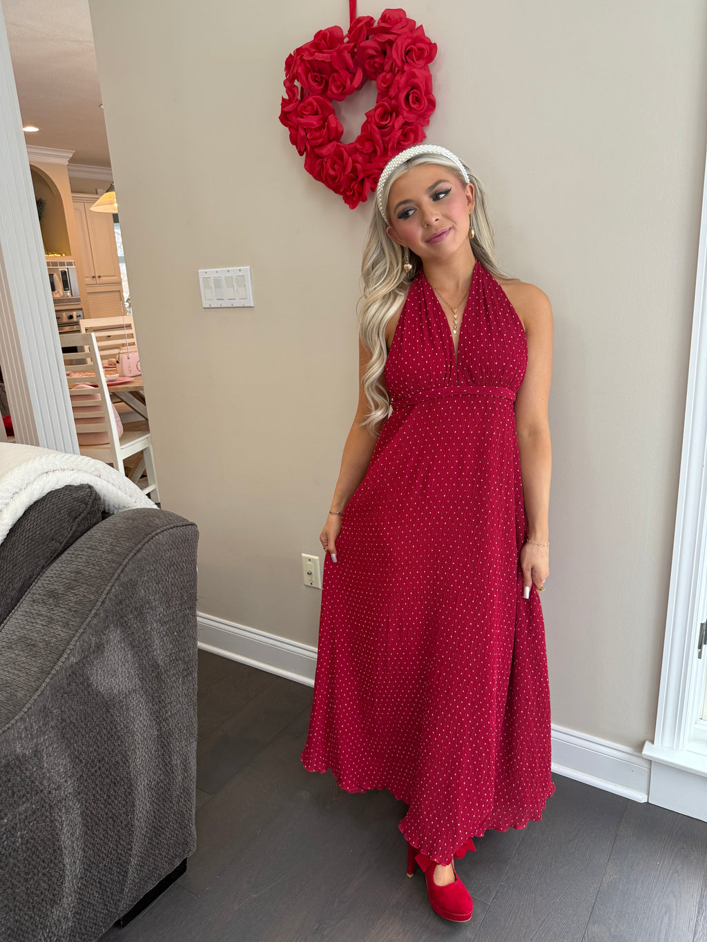 Cherry Liquor Maxi Dress