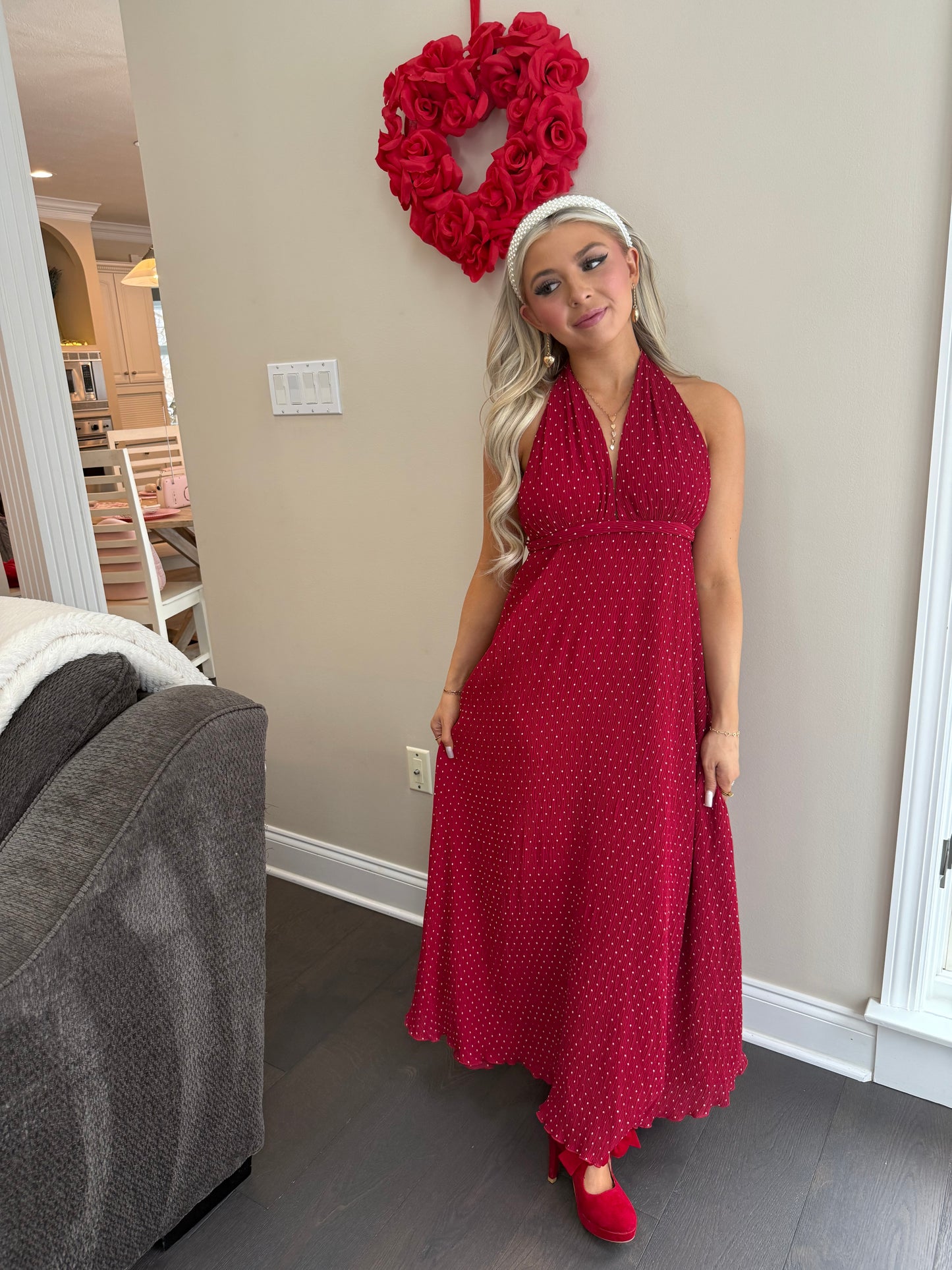 Cherry Liquor Maxi Dress