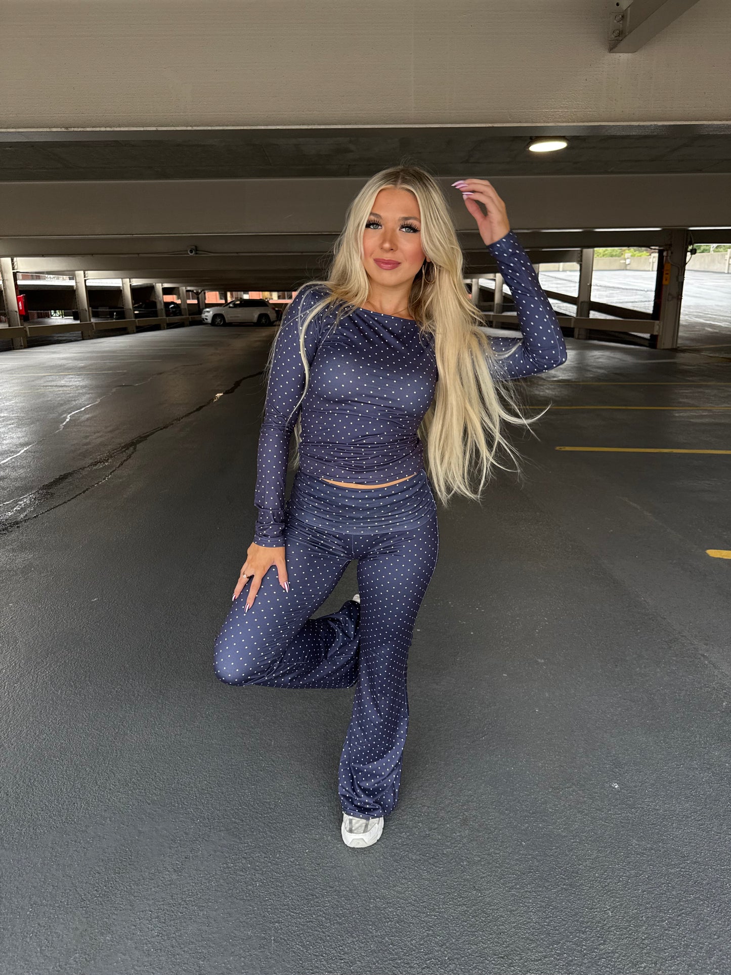 Chill Pilates Set in Navy (TOP)