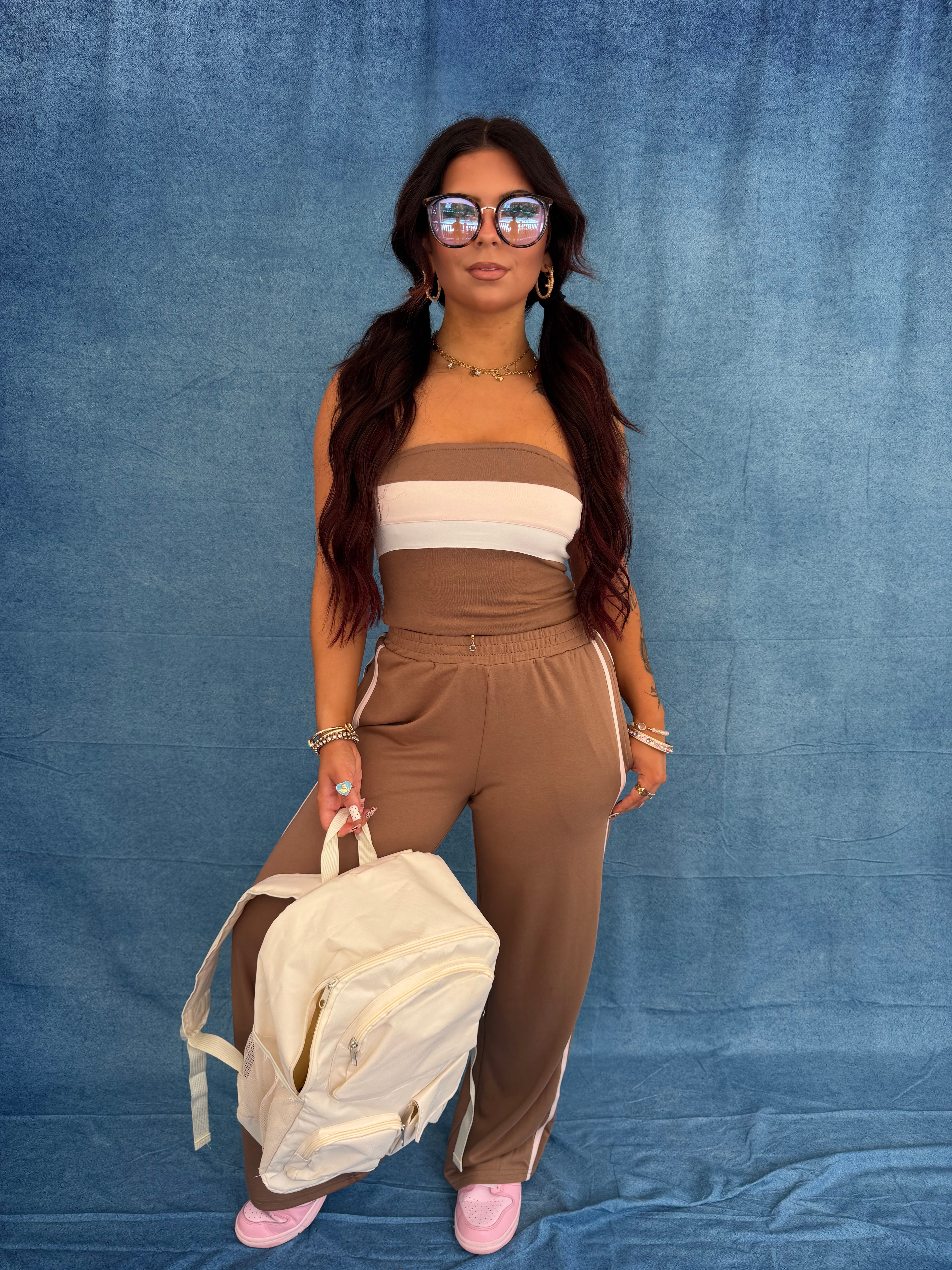 Be Competitive Set in Brown PANT ONLY
