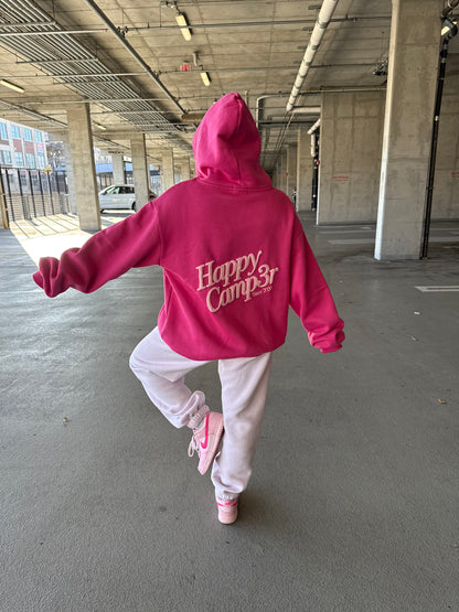 Happy Camp3r Puff Series Raspberry Hoodie