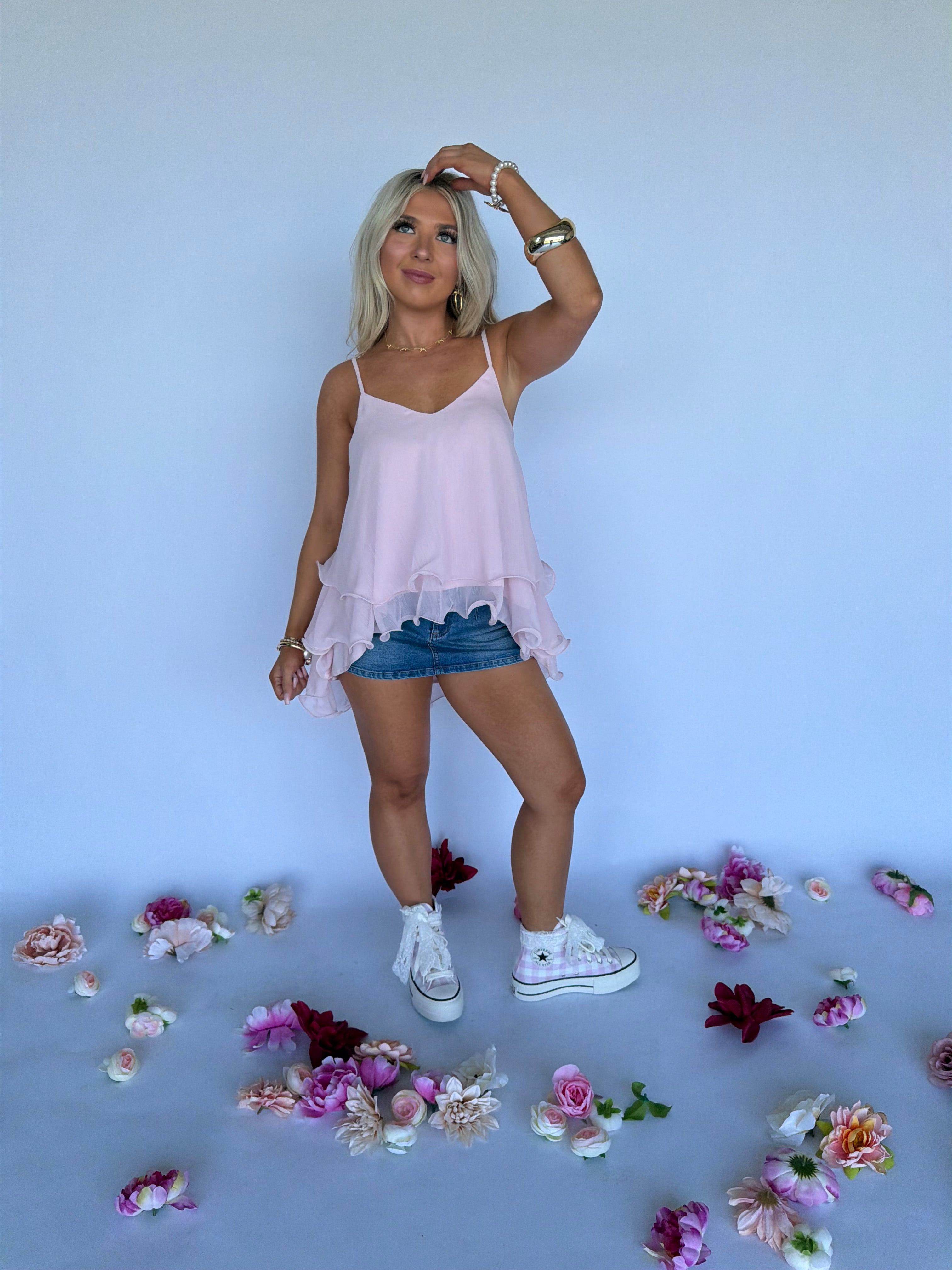 Honeybee Tank in Blush FINAL SALE