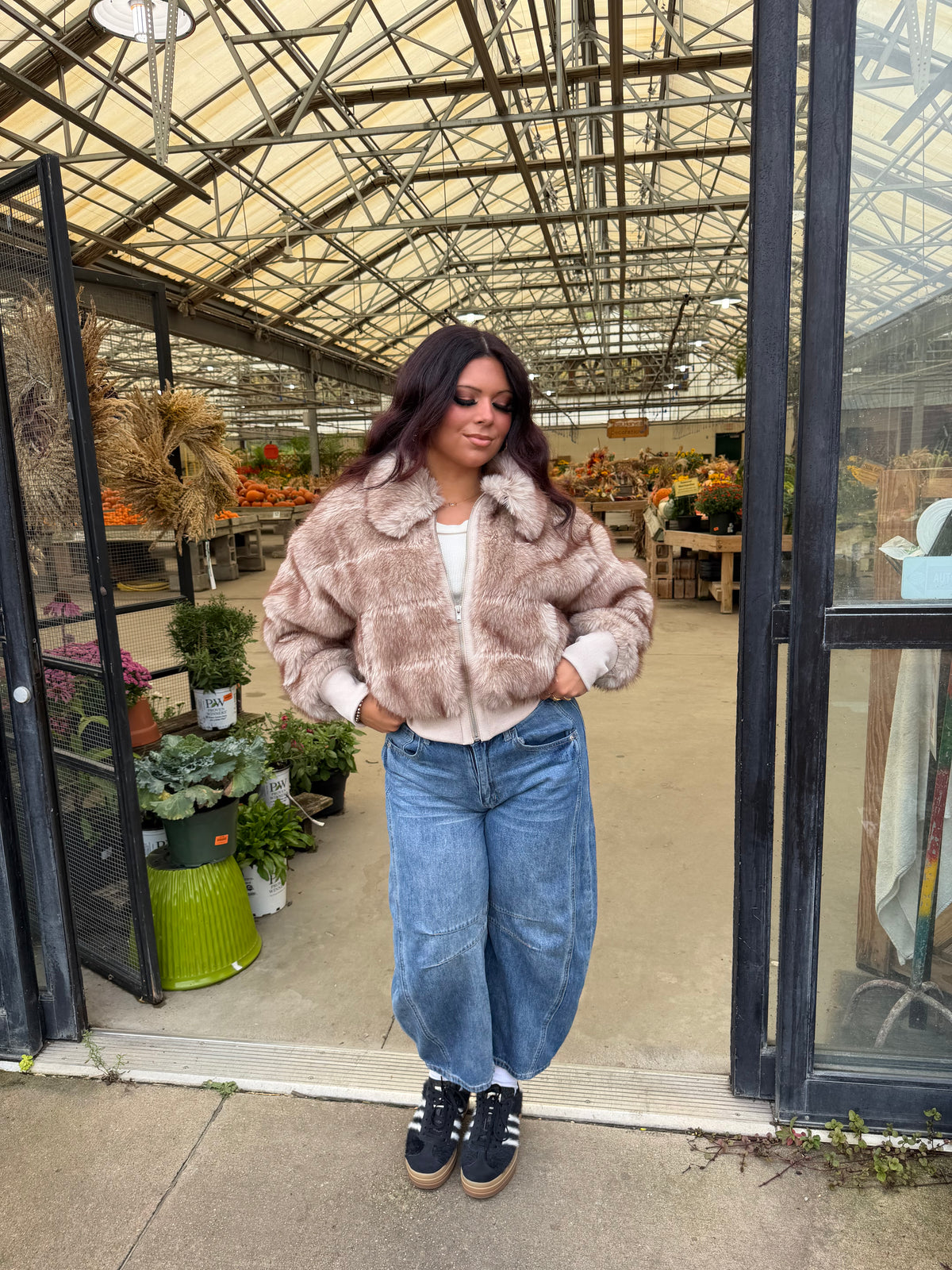 Donatelli Zip Up Fur Coat