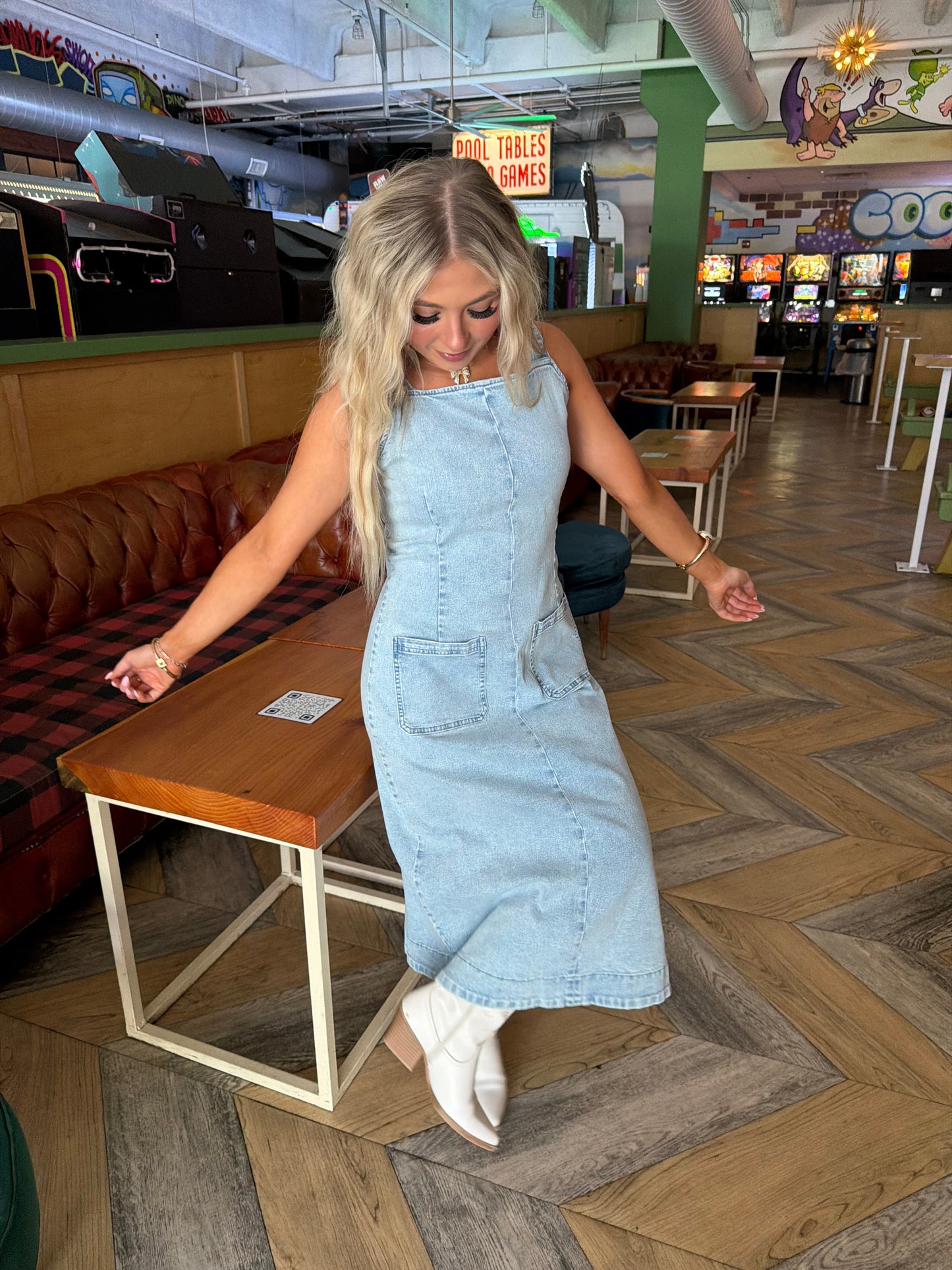Dione’s Denim Midi Dress