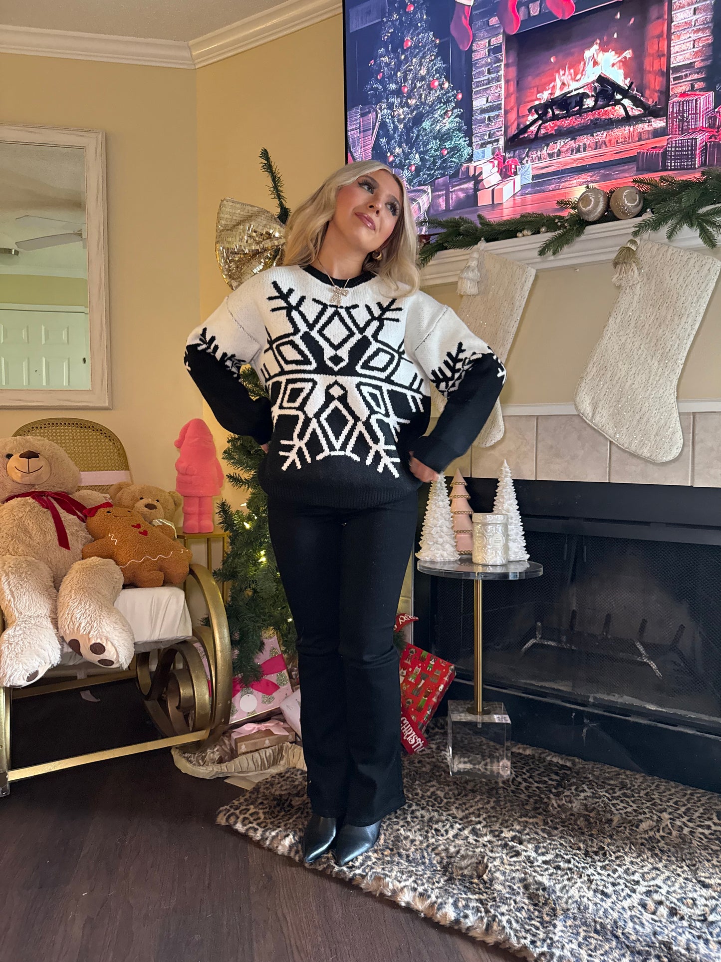 Cookies N Cream Snowflake Sweater