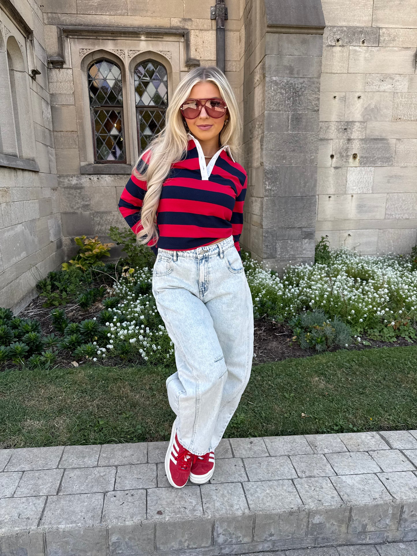 Tommy Rugby Tee in Red