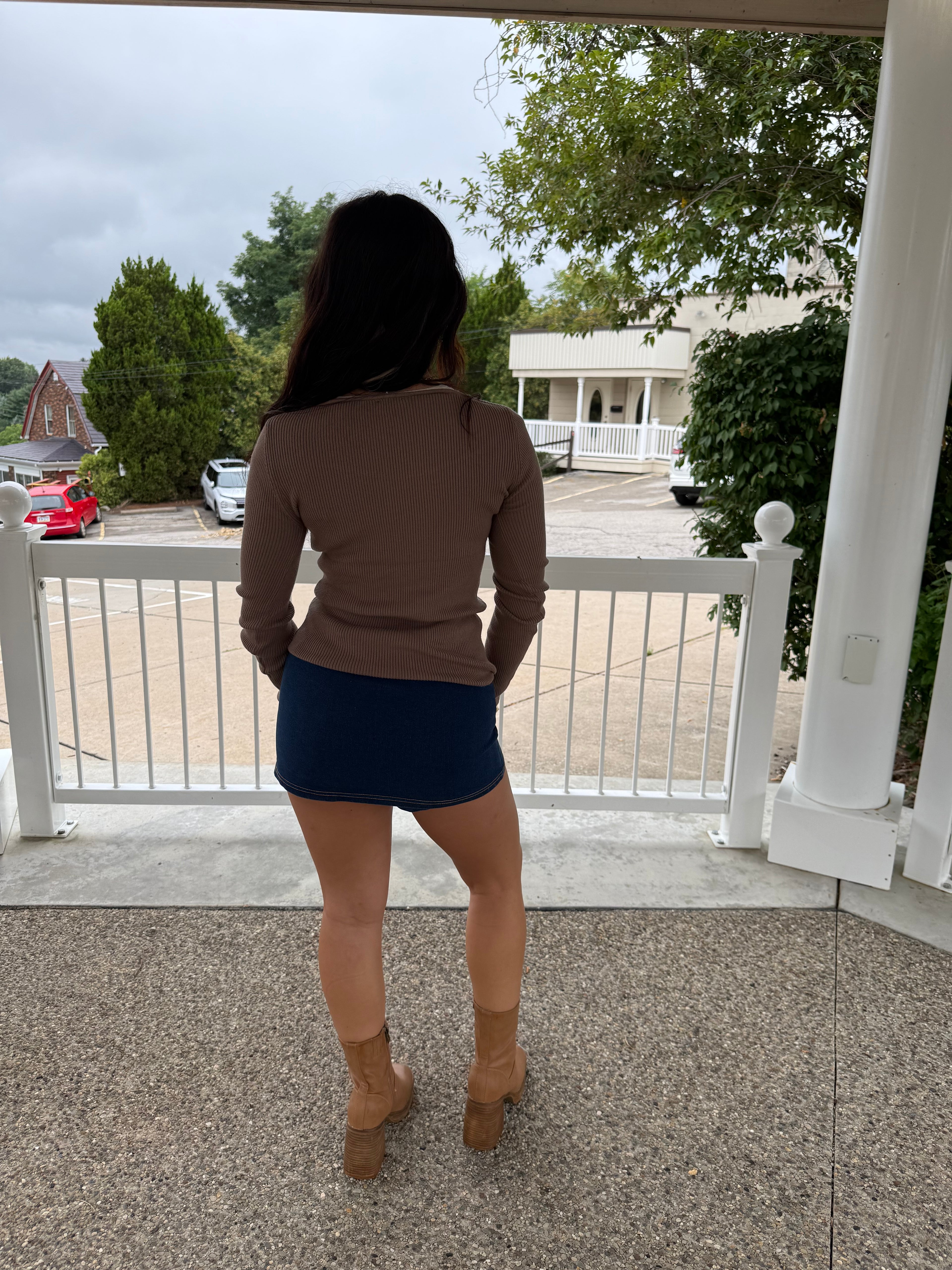 Stretch Sir Denim Skirt