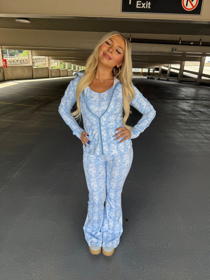 Happy Camp3r Blue Camo Zip-Up