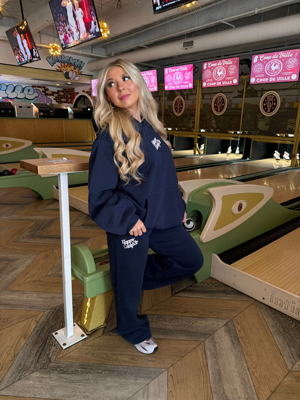 Happy Camp3r Puff Series Hoodie Navy