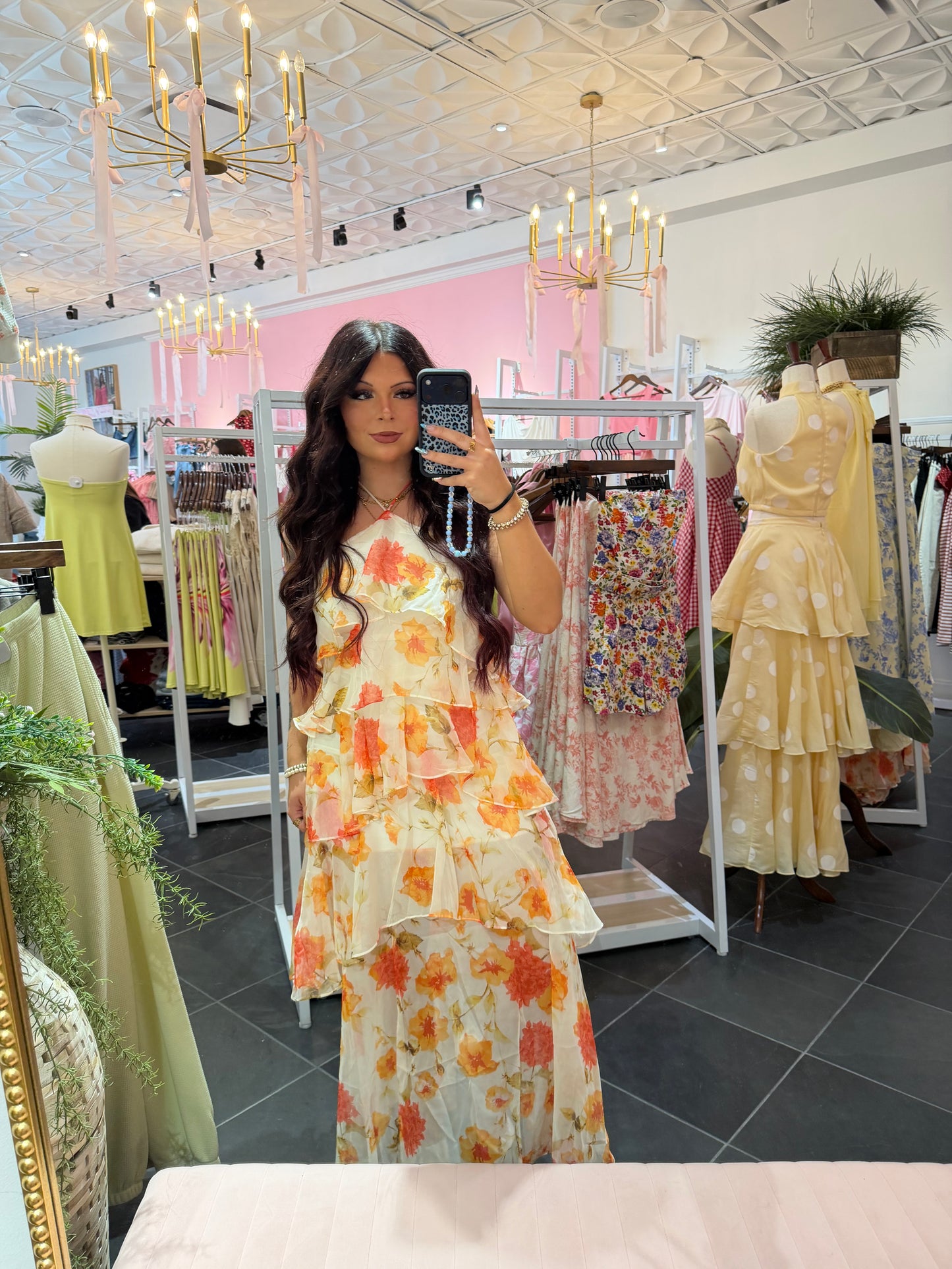 Orange You Glad Ruffled Up Maxi