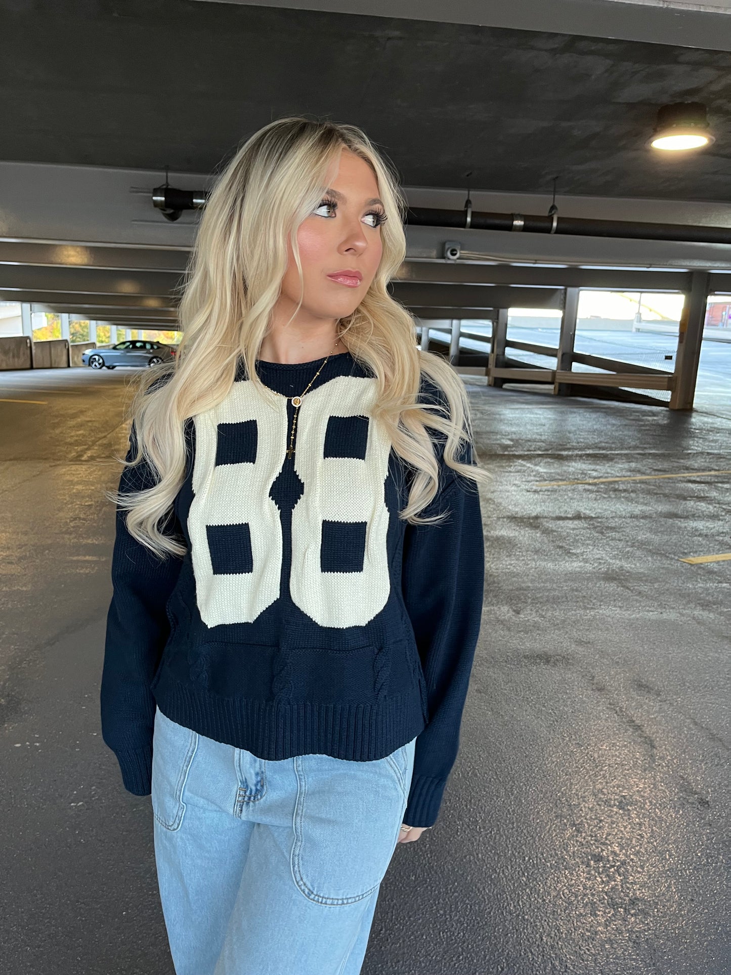 88 Knitted Sweater in Navy