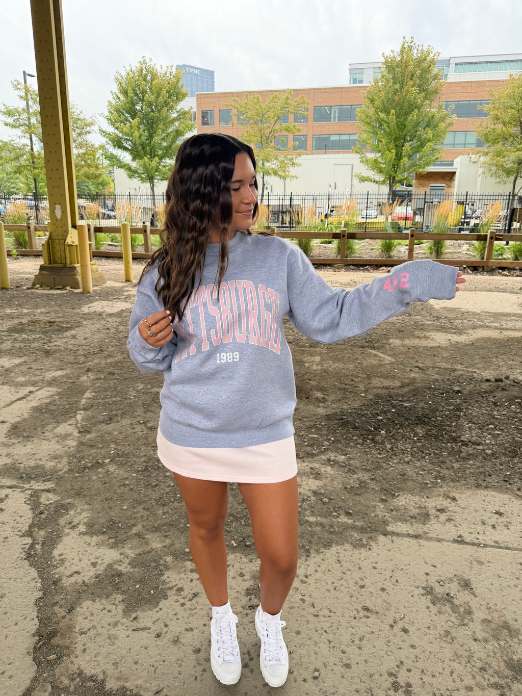 Pittsburgh 412 Crew Pink/Grey