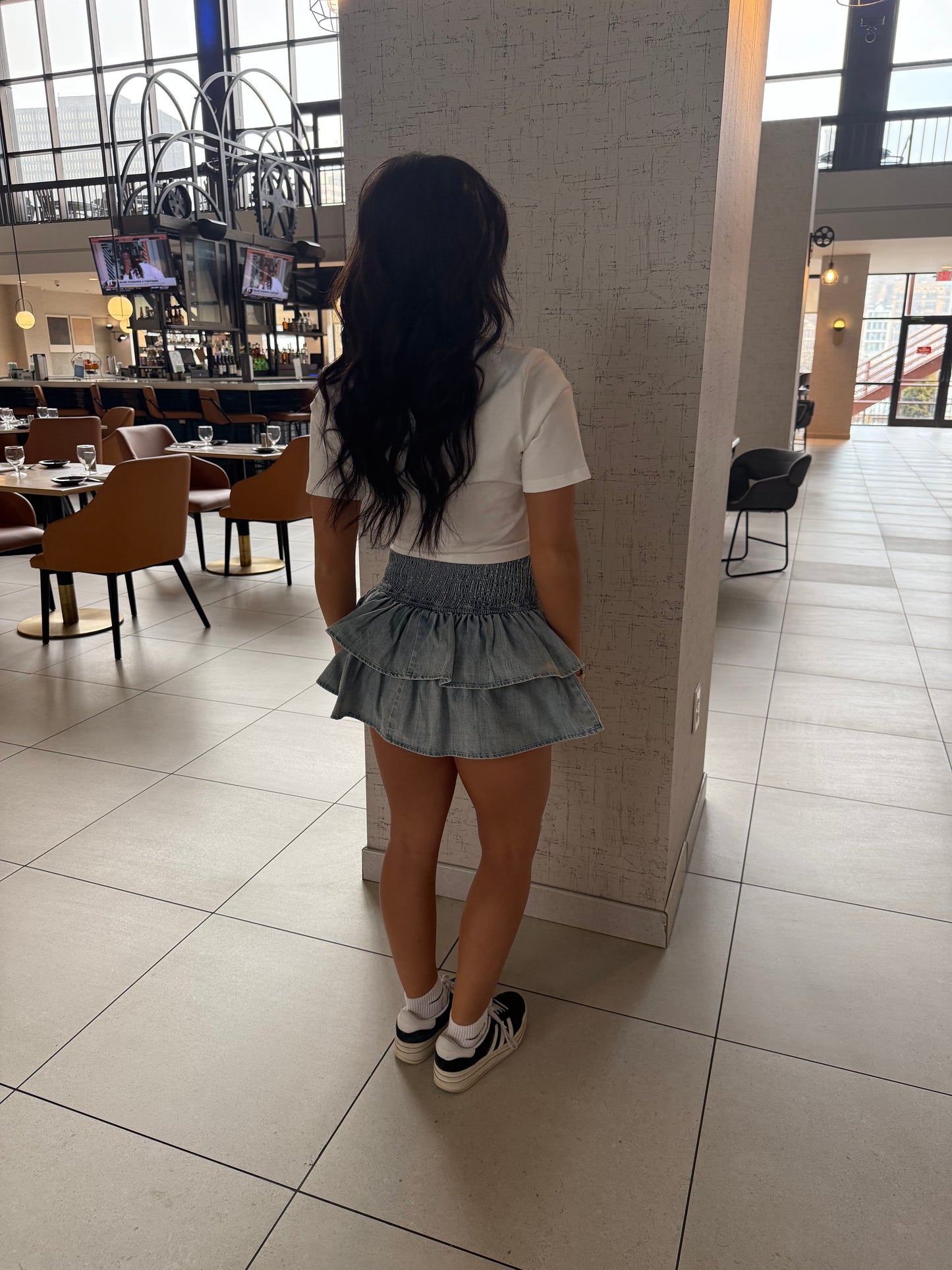 Ruffle My Denim Skirt