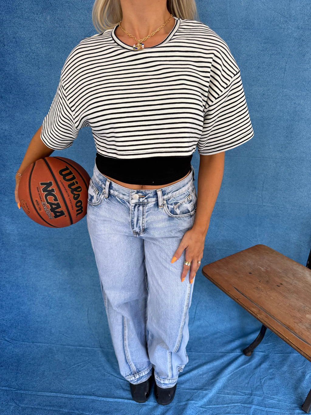 Double Up Tee in Black