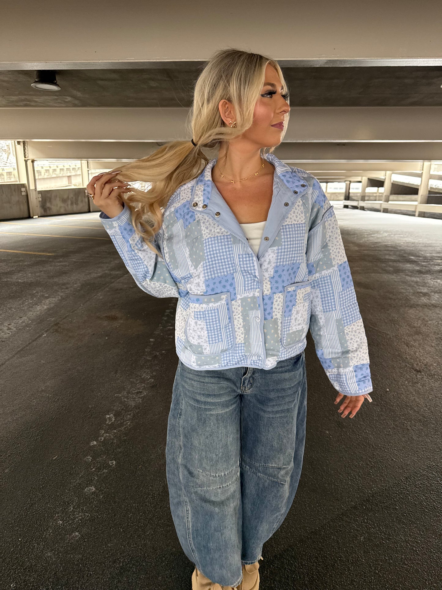 Patchwork Blues Puffer