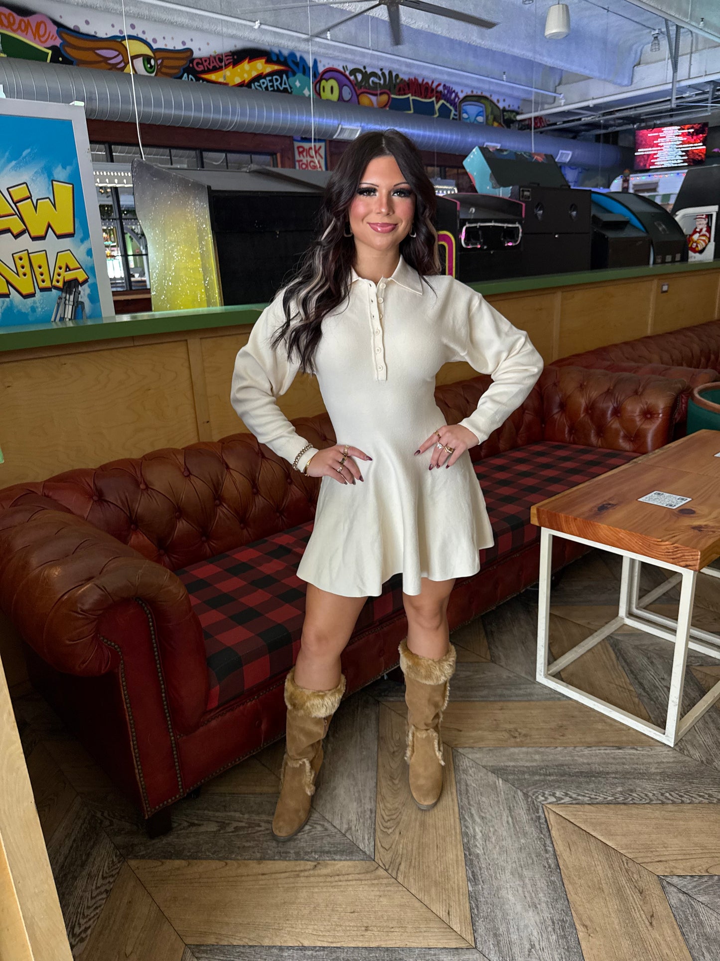 Isabel Ivory Sweater Dress