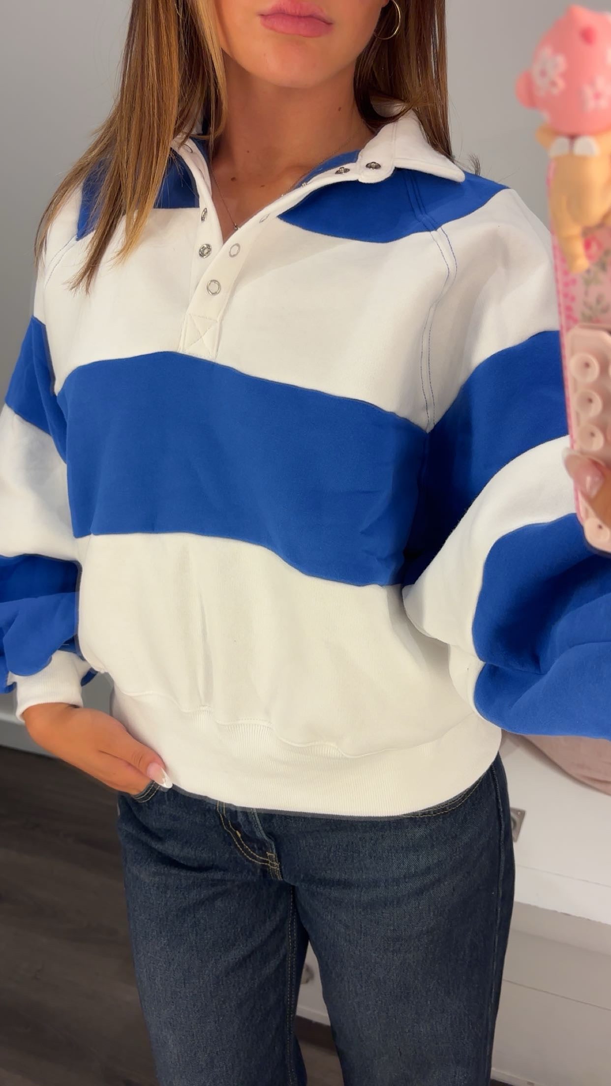 For The Plot Pullover in Blue