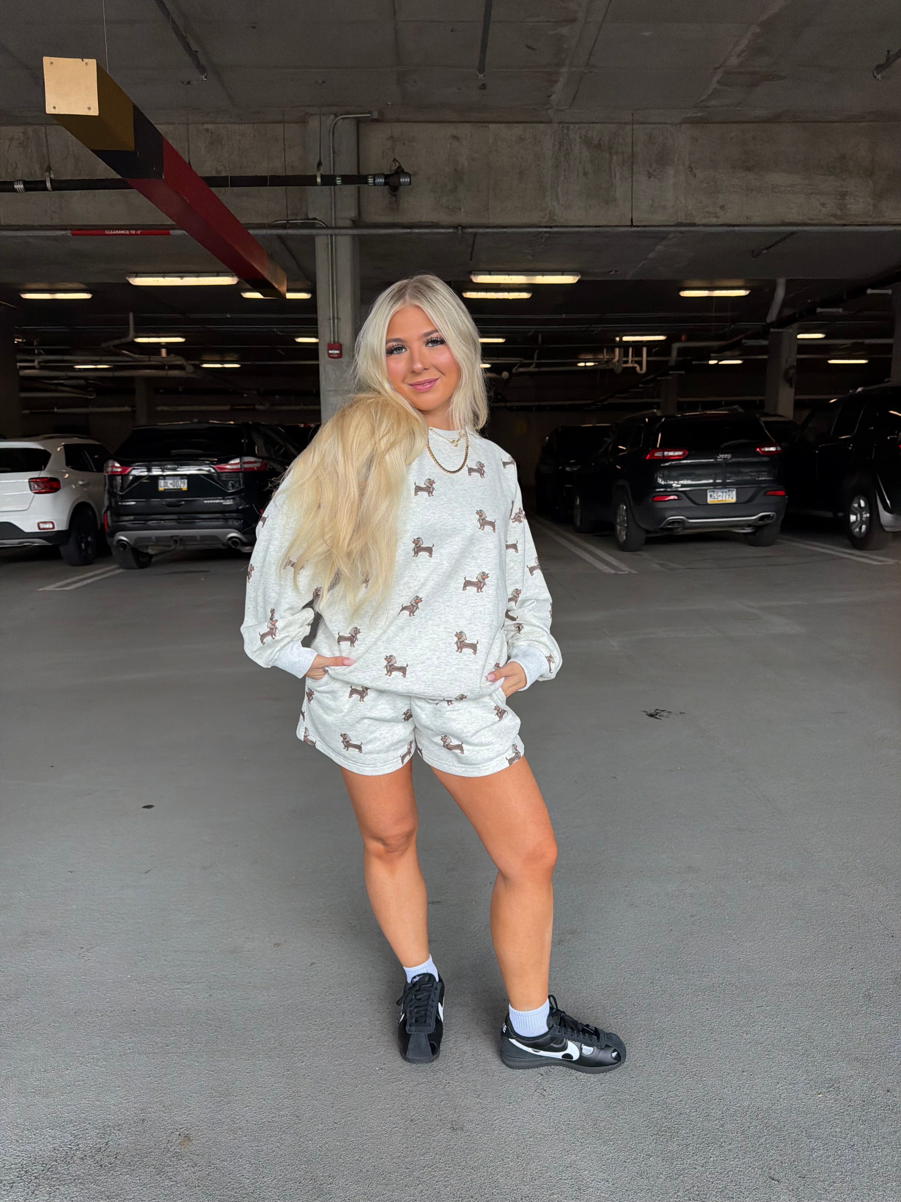 Multi Leopard Weenie Crew Grey