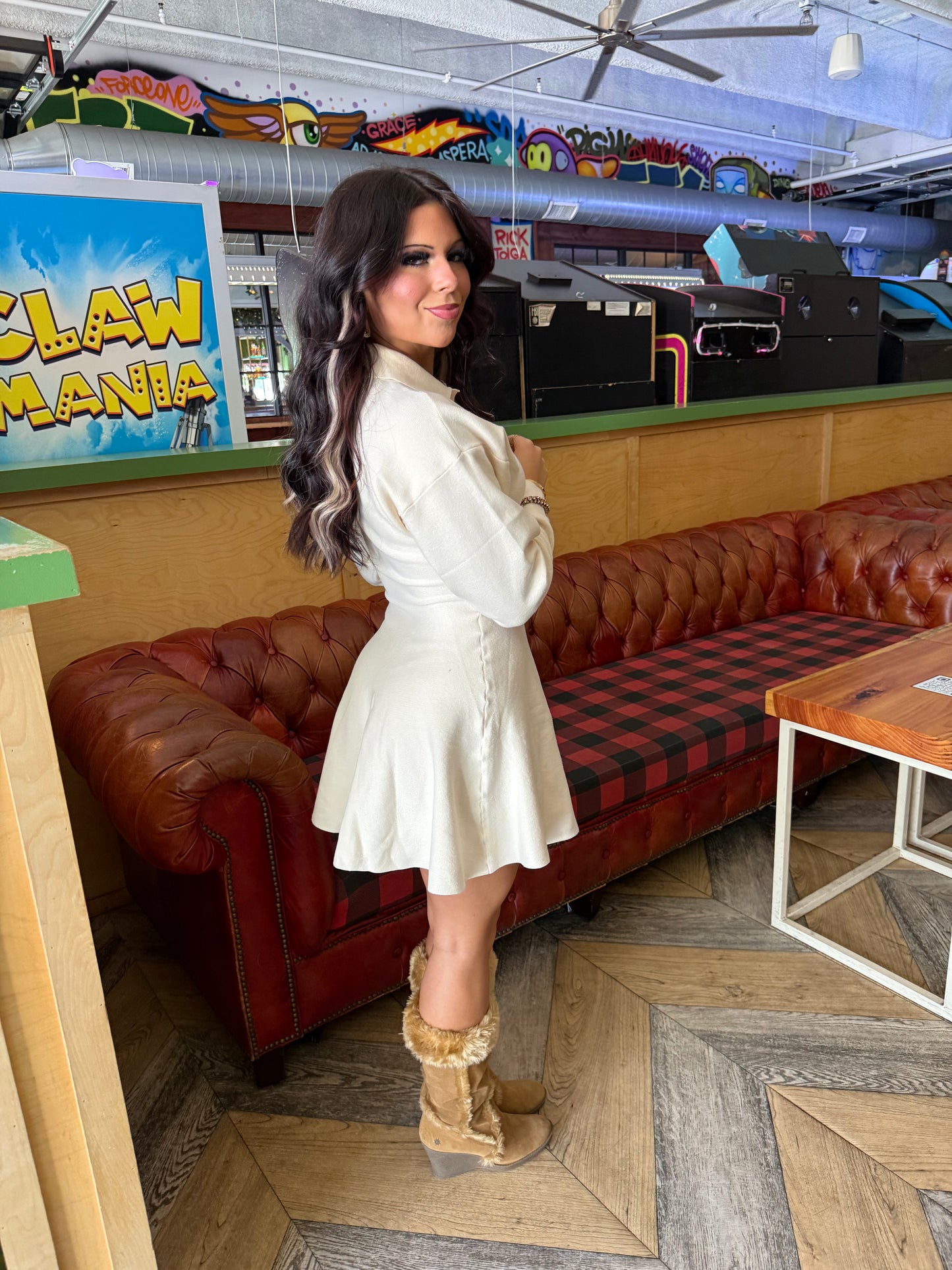 Isabel Ivory Sweater Dress