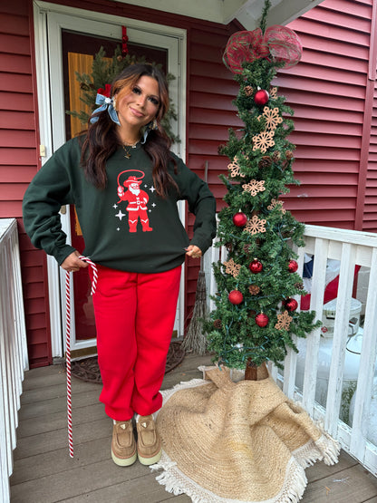 Santa, I Want A Cowboy Crewneck