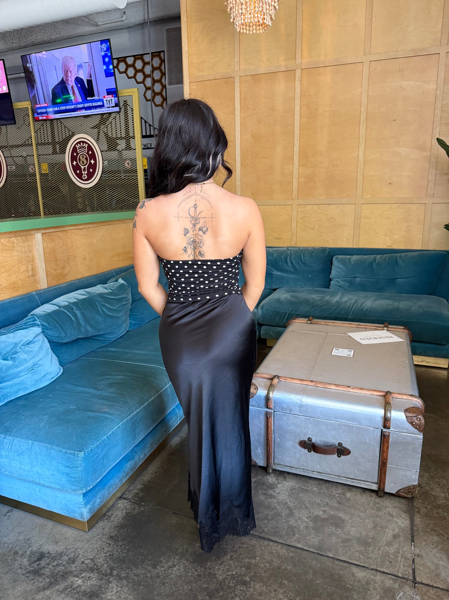 Solute Silk Skirt in Onyx