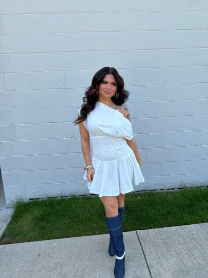 Super Simple Mini Dress in White