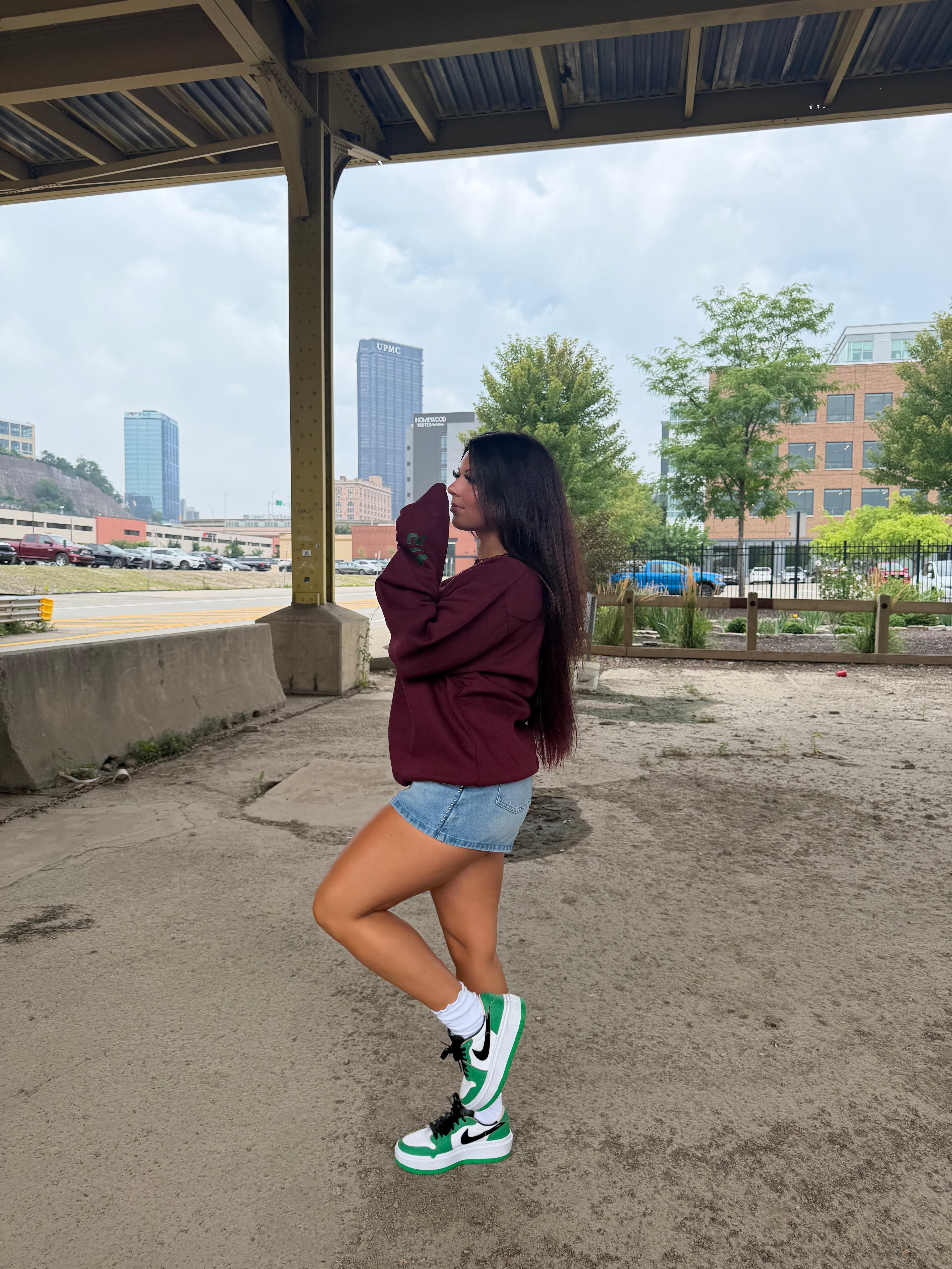The Burgh 412 Crew Maroon/Green