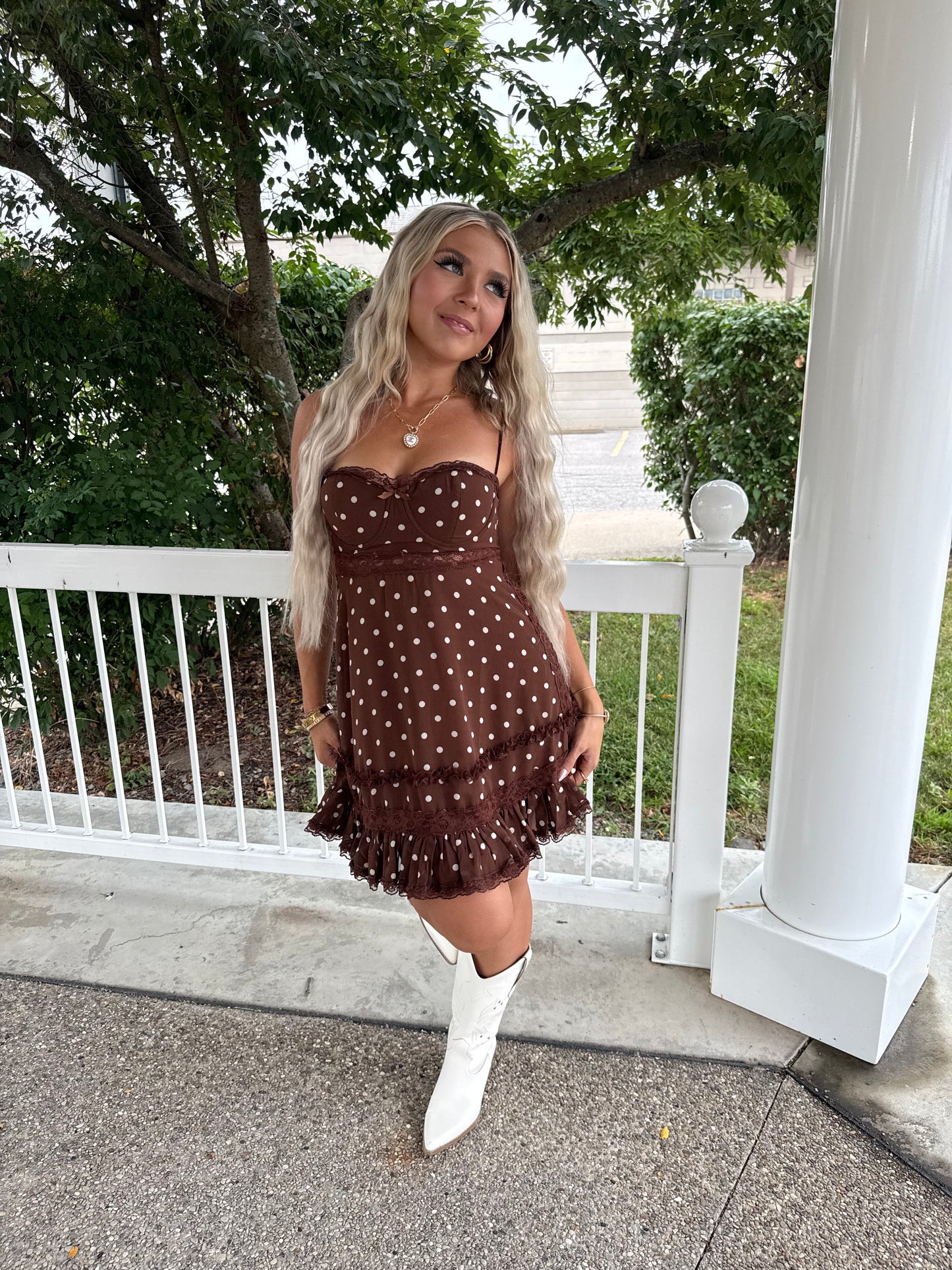 Chocolate Chip Polka Dot Dress