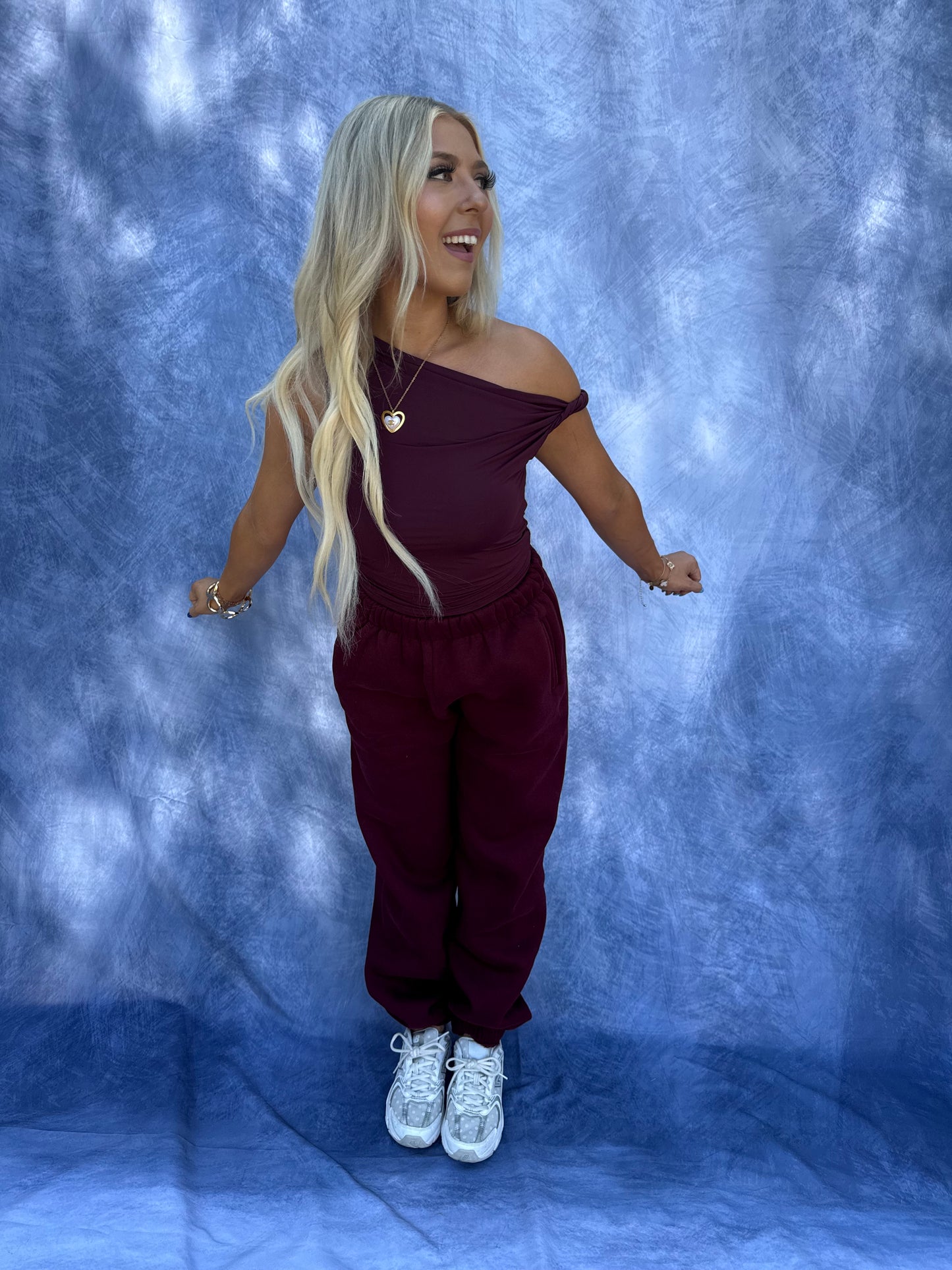 So Fetch Sweatpants in Black Cherry