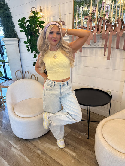 Bliss Tie Tank in Butter