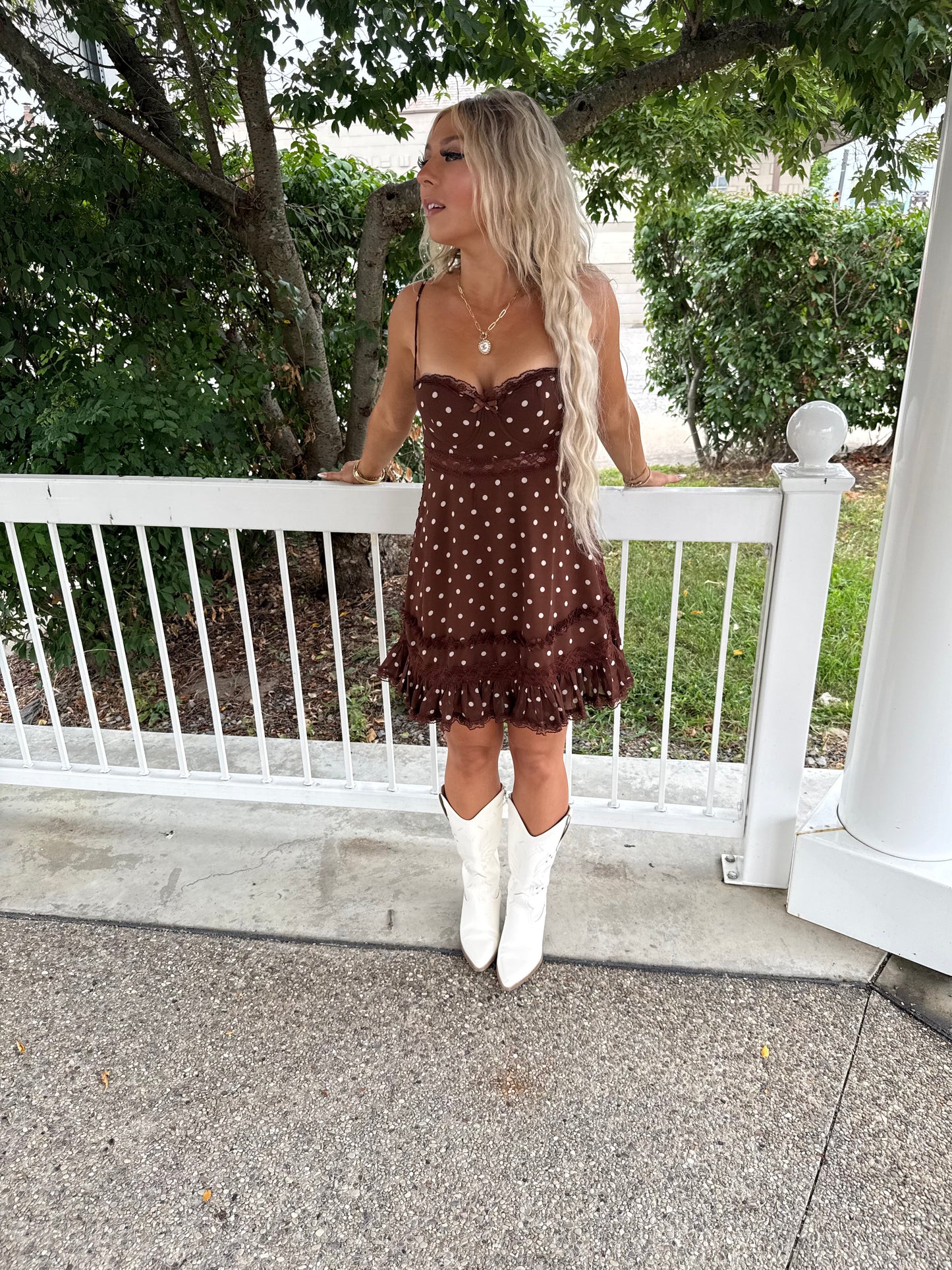 Chocolate Chip Polka Dot Dress