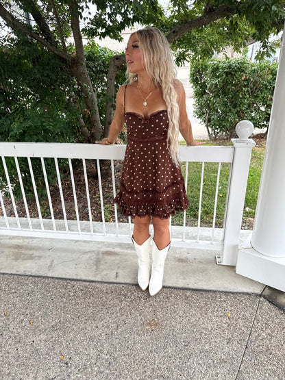 Chocolate Chip Polka Dot Dress