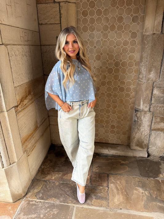 Blue Babydoll Poncho