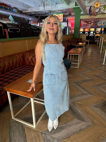 Dione’s Denim Midi Dress
