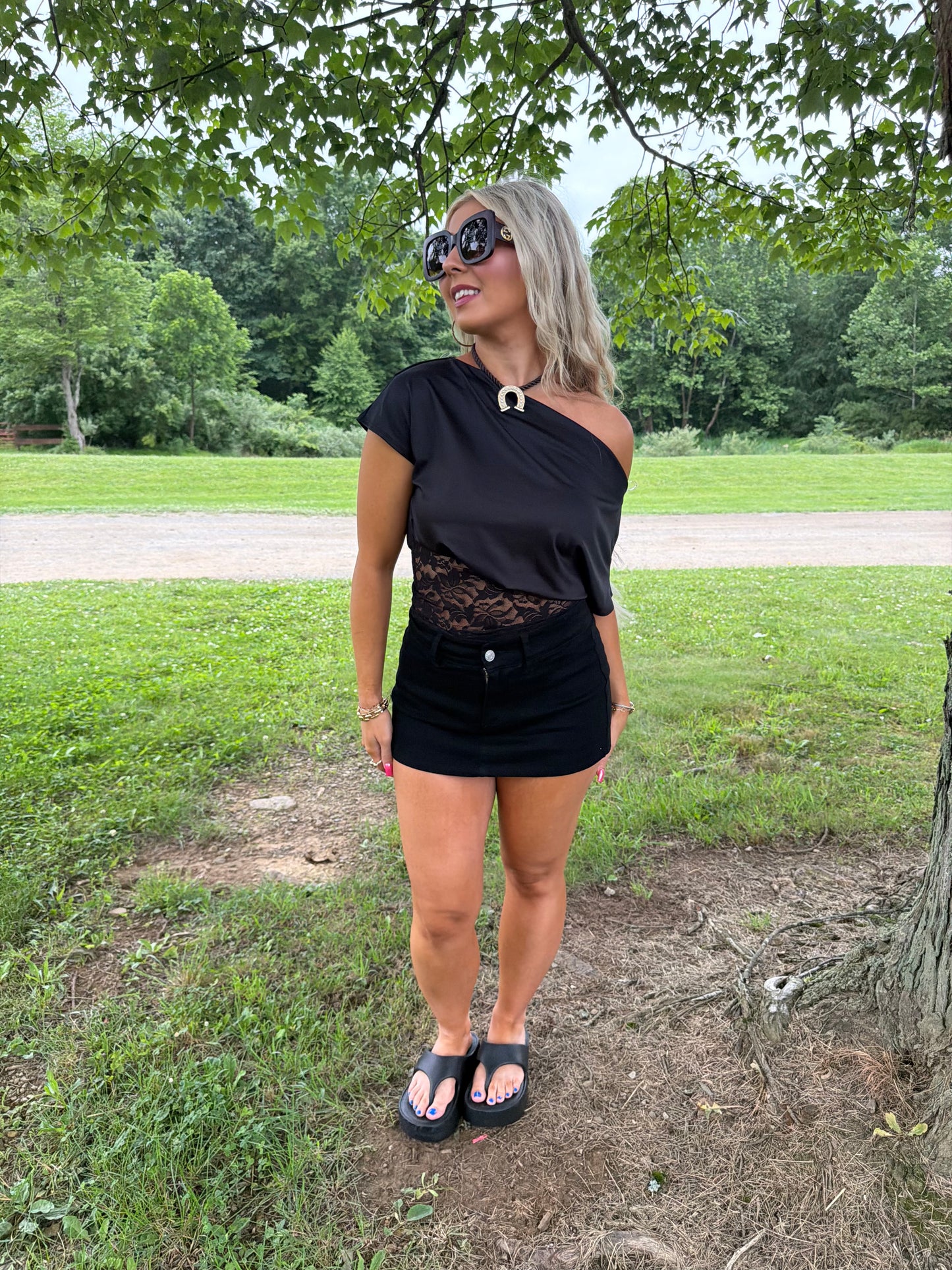 Onyx Washed Mini Skort