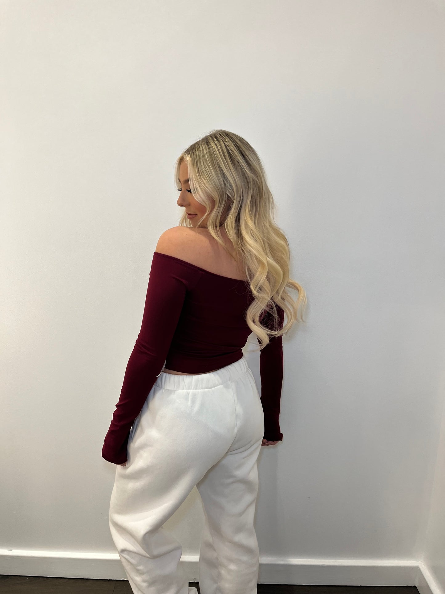 Blissful Bow Top in Burgundy