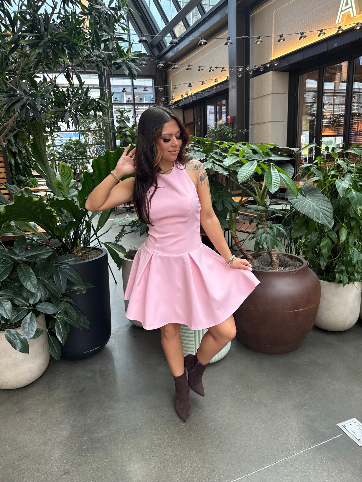 Melrose Pink Bodice Dress